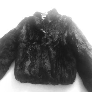 Black Rabbit Fur coat-vintage